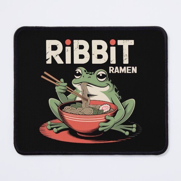 Item preview, Frog Eating Ramen Funny Ribbit Ramen designed and sold by Blok45.