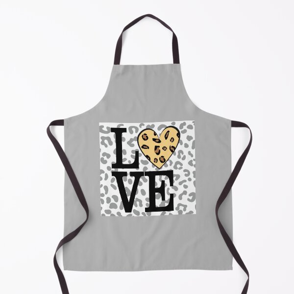 Item preview, LOVE Script with Leopard Heart Accent designed and sold by Vibrant Threads.