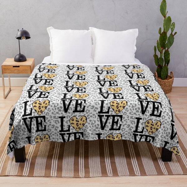 Item preview, LOVE Script with Leopard Heart Accent designed and sold by Vibrant Threads.