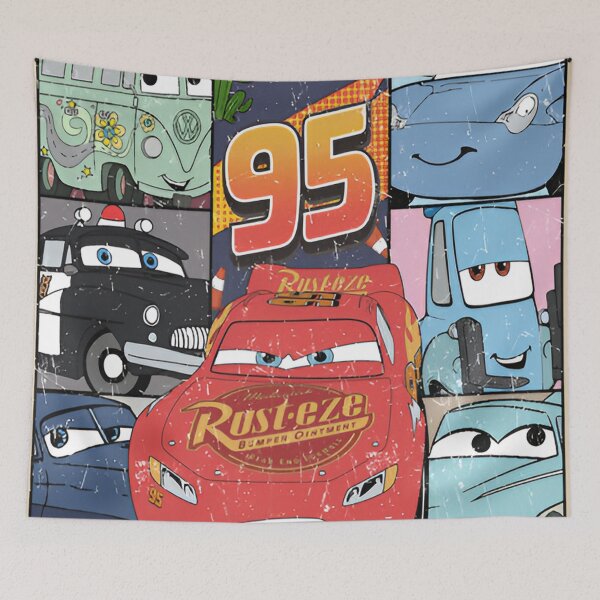 Item preview, Vintage Cars Movie Poster Lightning McQueen & Friends designed and sold by thundergearshop.