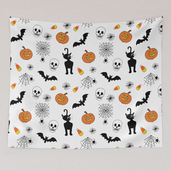 Item preview, Halloween Print on White Seamless Repeat  designed and sold by Sharon Schwalbe.