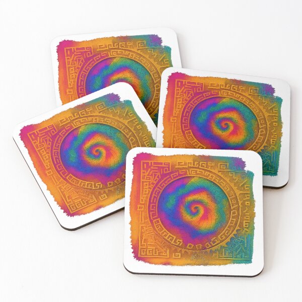 Item preview, Fractal pattern, gold colors, Aztec patterns.. designed and sold by PabDam.