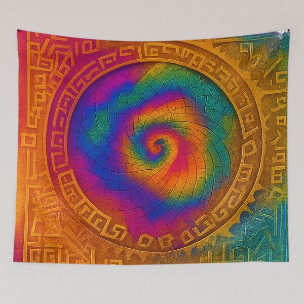 Item preview, Fractal pattern, gold colors, Aztec patterns.. designed and sold by PabDam.