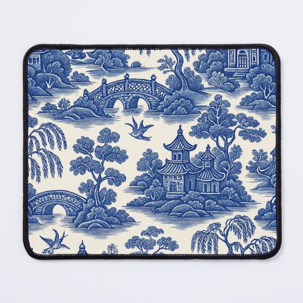 Item preview, Blue Willow style chinese landscape pattern designed and sold by Kristylynn757.
