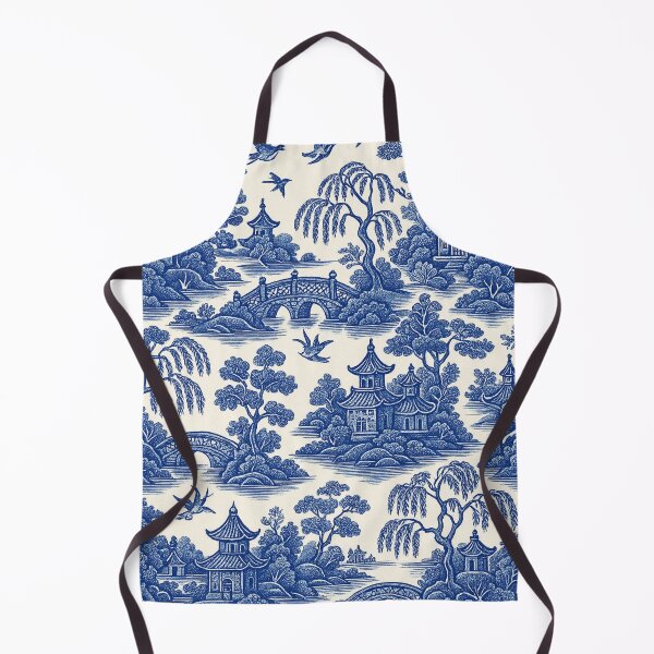 Item preview, Blue Willow style chinese landscape pattern designed and sold by Kristylynn757.
