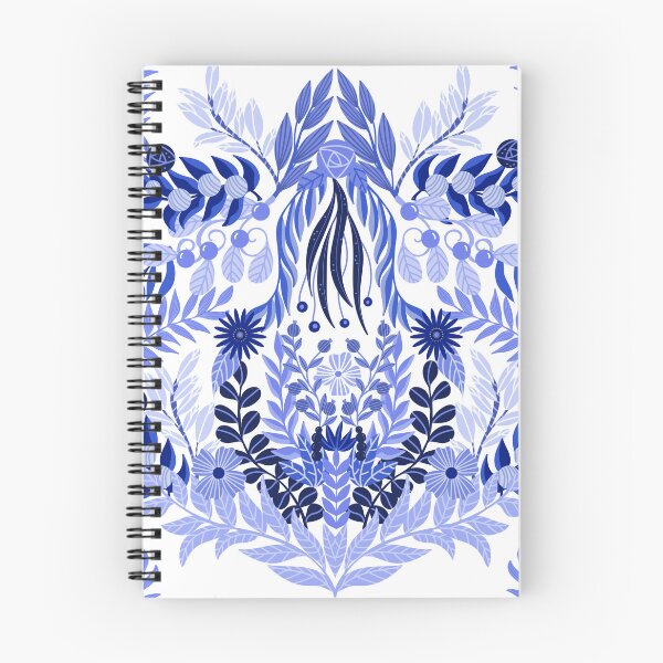 Item preview, Blue Botanical Floral Folk Comforter Design designed and sold by FestivityFinds.