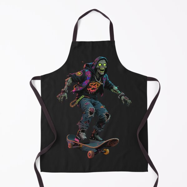 Aperçu de l'œuvre Skateboard zombie cool Halloween Streetwear Comic Art créée et vendue par Uglyandcute.