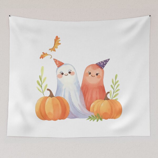 Item preview, Cute Boo Ghost Couple Halloween designed and sold by HELLO TIGER.