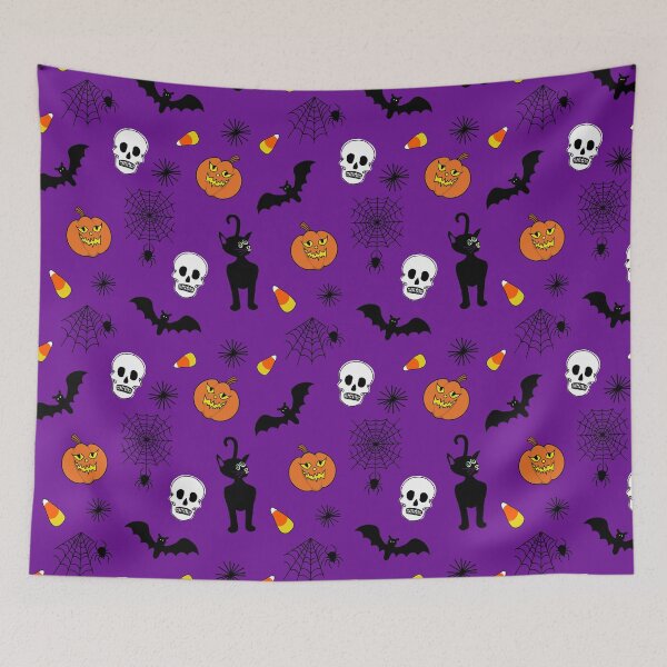 Item preview, Halloween Print on Purple Seamless Repeat  designed and sold by Sharon Schwalbe.
