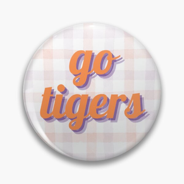 Item preview, Purple & Orange Gingham Go Tigers! designed and sold by Cliché Calligraphy.