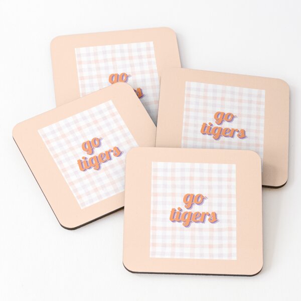 Item preview, Purple & Orange Gingham Go Tigers! designed and sold by Cliché Calligraphy.