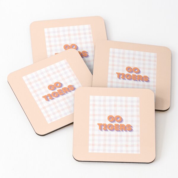 Item preview, Tough Purple & Orange Gingham Go Tigers! designed and sold by Cliché Calligraphy.