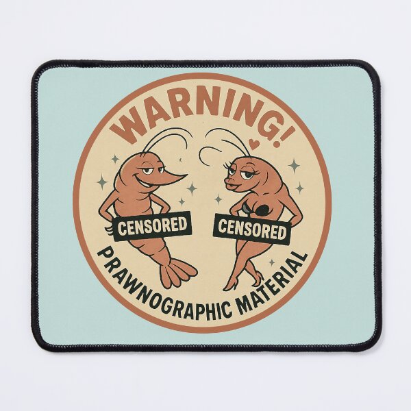 Item preview, Prawngraphic Material – Funny Naughty Shrimps designed and sold by hangmeart.