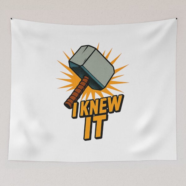 Item preview, Worthy Moment Retro Comic Hammer Shirt – I Knew It designed and sold by Zippitydodads.