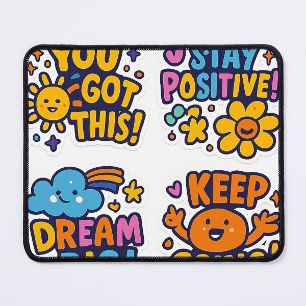 Item preview, "Colorful Cartoon Motivational Quote Stickers" designed and sold by Stickerrwallah.