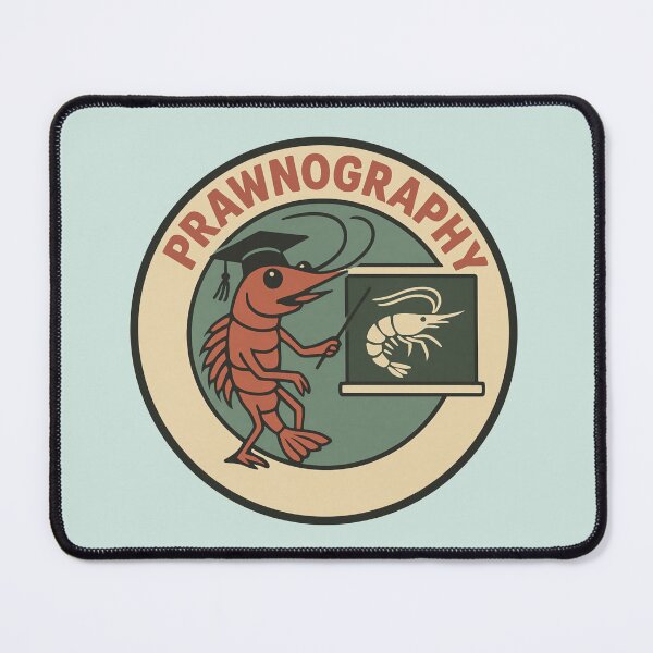 Item preview, Prawnography – Funny Educational Shrimp Pun designed and sold by hangmeart.