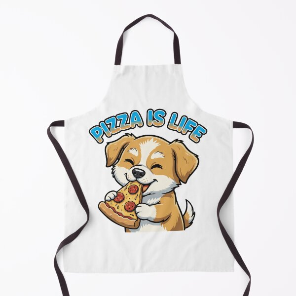Item preview, Funny cartoon dog eating pizza slice quote designed and sold by Tong4130.
