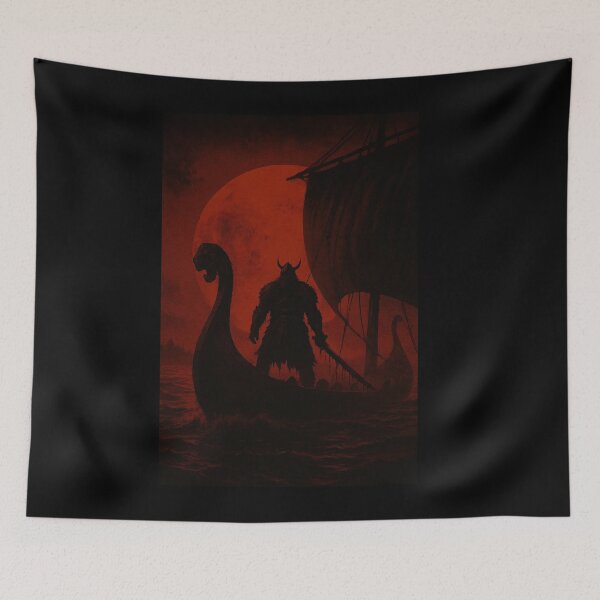 Item preview, Viking Warrior Silhouette – Dark Norse Warrior Art - Warrior in a garden  - Gardner in a War designed and sold by lapart.