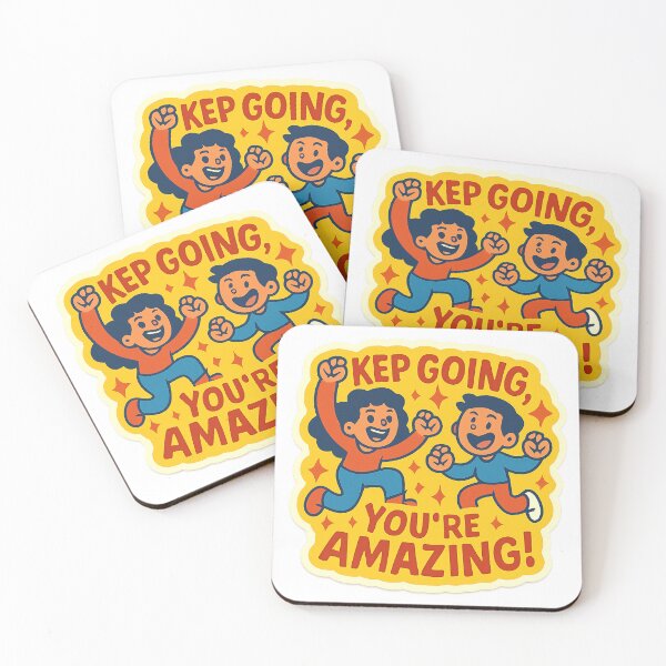 Item preview, "Energetic Cartoon Motivational Sticker Design" designed and sold by Stickerrwallah.