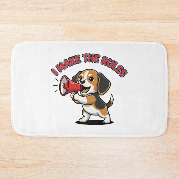 Item preview, Cartoon barking dog with megaphone funny quote designed and sold by Tong4130.