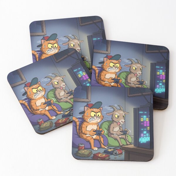 Item preview, Game time  Cat vs Goat designed and sold by DigitaLanz Art.