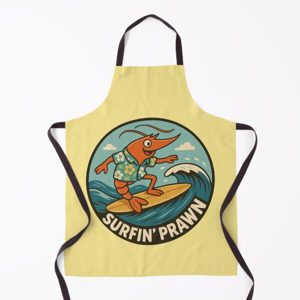 Item preview, Surfin’ Prawn – Funny Surfing Shrimp designed and sold by hangmeart.