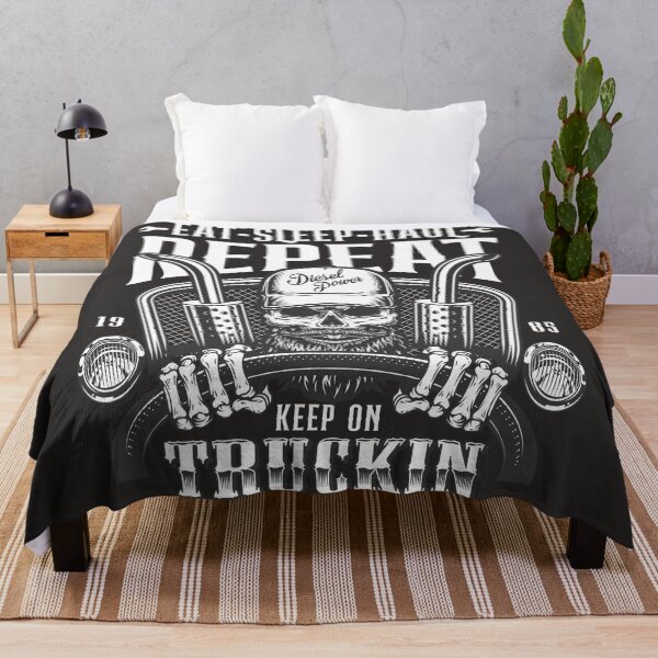 Item preview, Eat Sleep Haul Repeat Keep on Trucking designed and sold by chillaxcats.