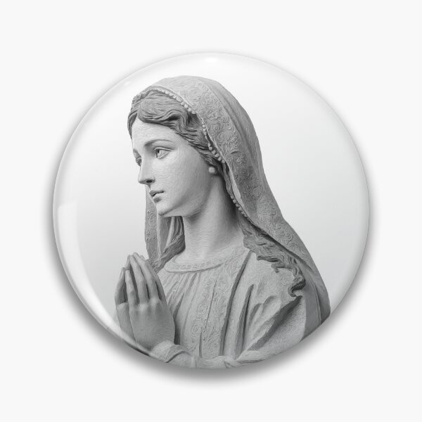 Item preview, Marble Statue of the Virgin Mary in Devout Prayer designed and sold by Art of Ngu.