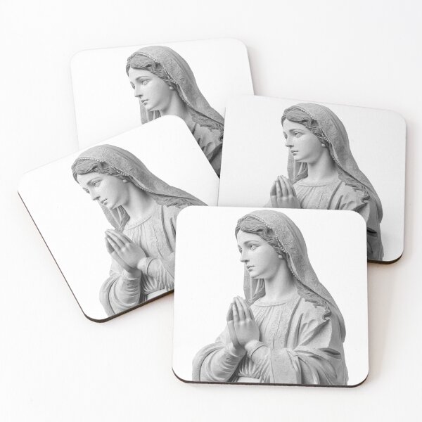 Item preview, Marble Statue of the Virgin Mary in Devout Prayer designed and sold by Art of Ngu.