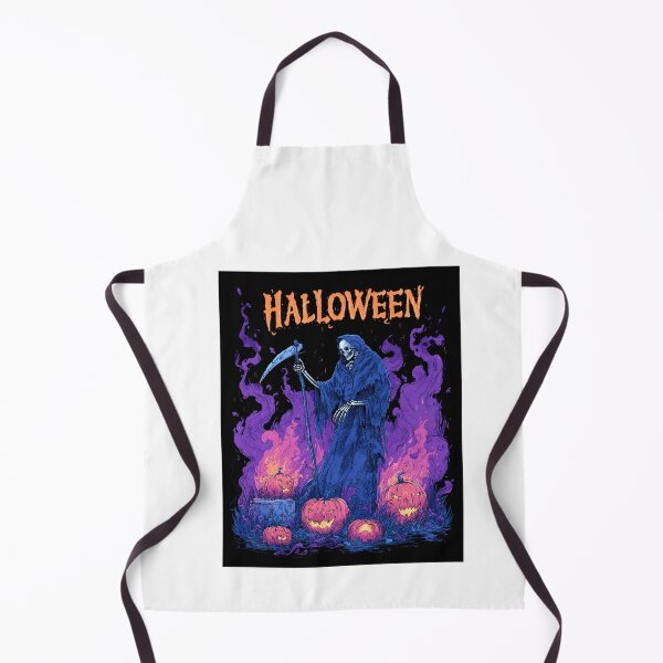 Item preview, Grim reaper with scythe and glowing pumpkins designed and sold by DadGenX.