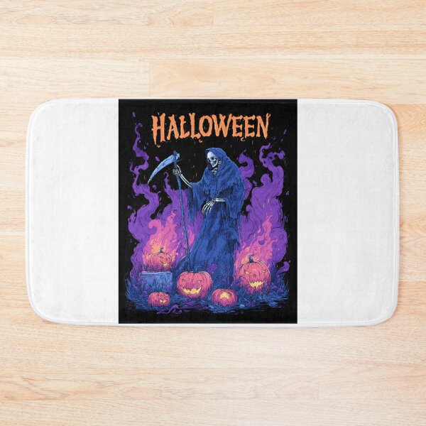Item preview, Grim reaper with scythe and glowing pumpkins designed and sold by DadGenX.