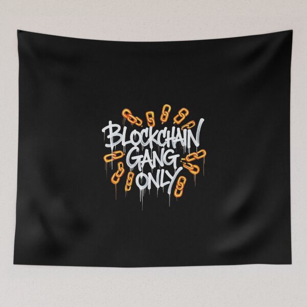 Item preview, Blockchain Gang Only Bitcoin Graffiti Streetwear designed and sold by RadDeck.