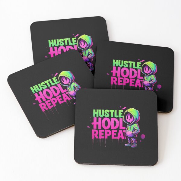 Item preview, Bitcoin Hustle Hodl Repeat Graffiti Design designed and sold by RadDeck.