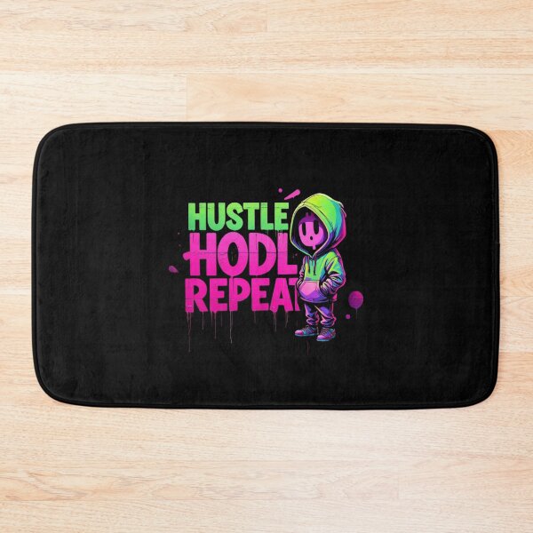 Item preview, Bitcoin Hustle Hodl Repeat Graffiti Design designed and sold by RadDeck.