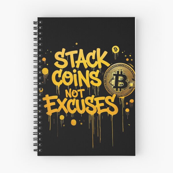 Item preview, Bitcoin Stack Coins Not Excuses Graffiti designed and sold by RadDeck.