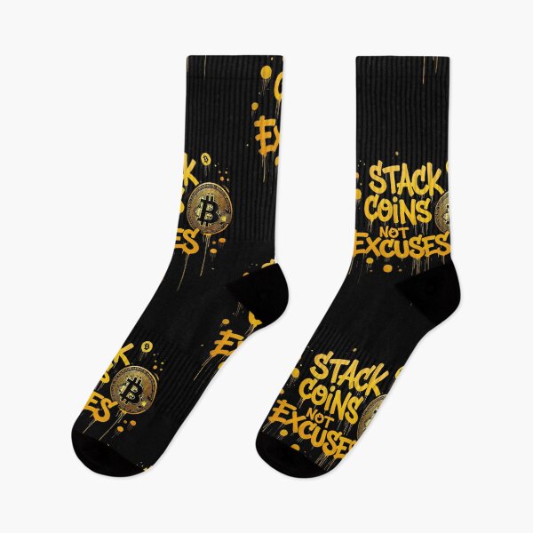 Item preview, Bitcoin Stack Coins Not Excuses Graffiti designed and sold by RadDeck.