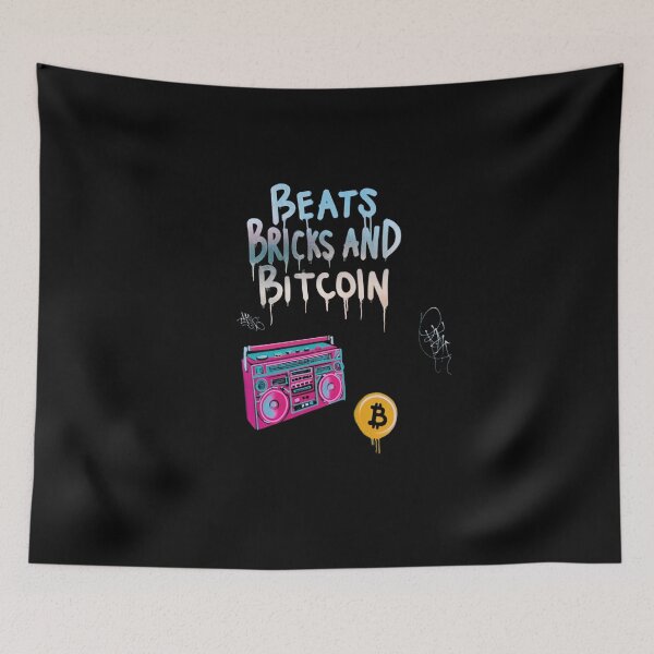 Item preview, Bitcoin Beats Bricks And Bitcoin Graffiti Design designed and sold by RadDeck.