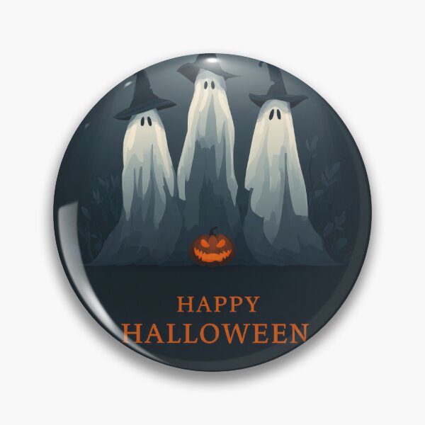 Item preview, Three ghost figures with hats and glowing pumpkin designed and sold by DadGenX.