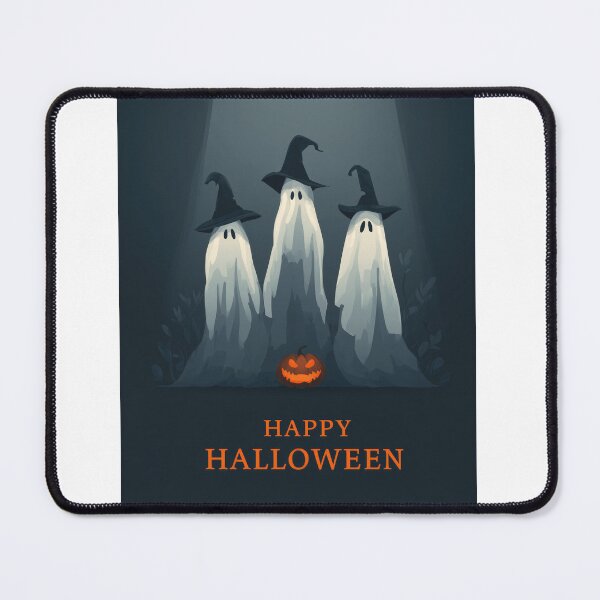 Item preview, Three ghost figures with hats and glowing pumpkin designed and sold by DadGenX.