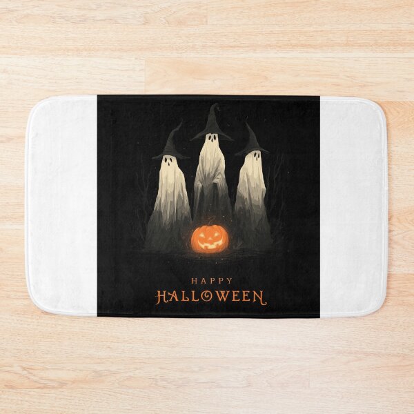 Item preview, Three ghost figures with hats and glowing pumpkin designed and sold by DadGenX.