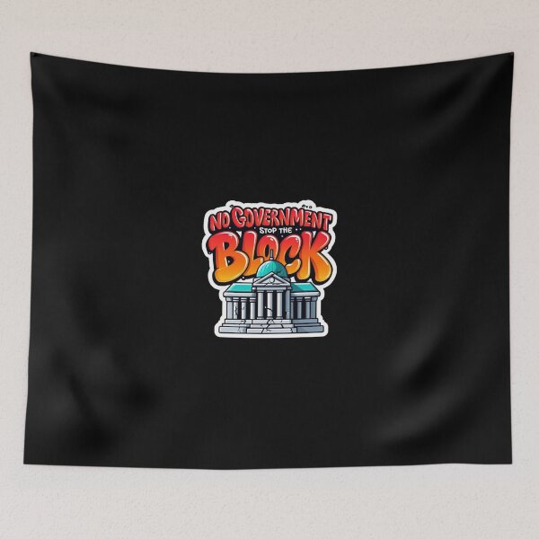 Item preview, Bitcoin No Government Can Stop The Block Sticker designed and sold by RadDeck.