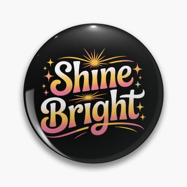 Item preview, Shine Bright Motivational Retro Typography designed and sold by CraftStudioCo.