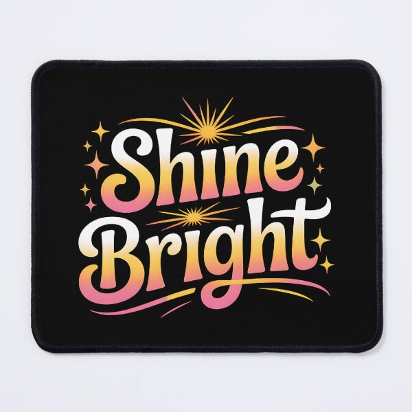 Item preview, Shine Bright Motivational Retro Typography designed and sold by CraftStudioCo.