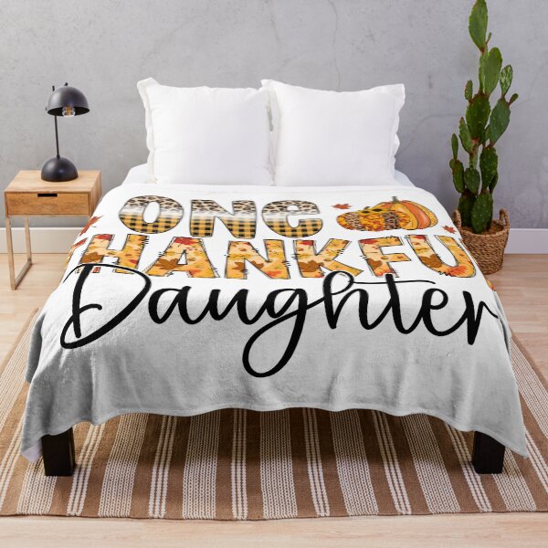 Item preview, One Thankful Daughter Autumn Pumpkin Leaves Design designed and sold by Insidemomschaos.