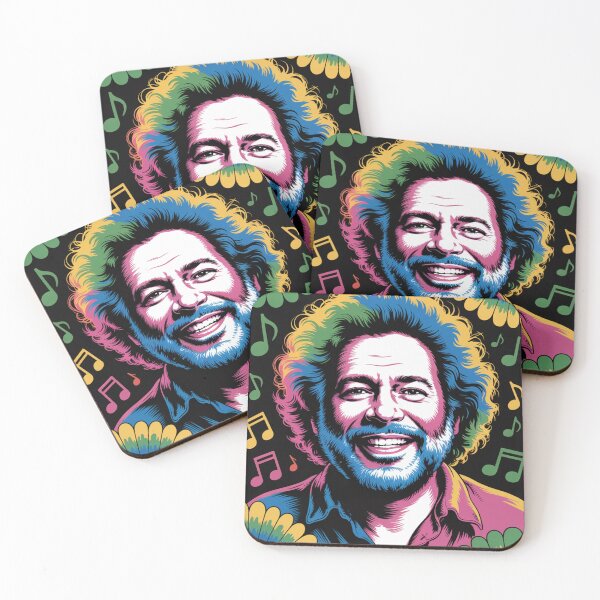 Item preview, Jerry Garcia Psychedelic Poster – Colorful Hippie Art Print, 70s Vintage Rock Music Wall Decor designed and sold by PixelMuse2024.