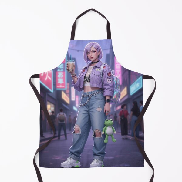Item preview, Anime Girl with Bubble Tea in City designed and sold by DeeNewcastle.