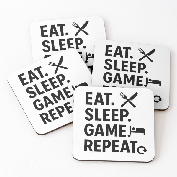 Item preview, EAT SLEEP GAME REPEAT designed and sold by On fleek.