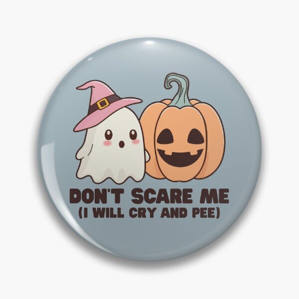 Item preview, Don’t Scare Me (I Will Cry and Pee) – Funny Halloween Ghost & Pumpkin Design designed and sold by MeggieMakes.