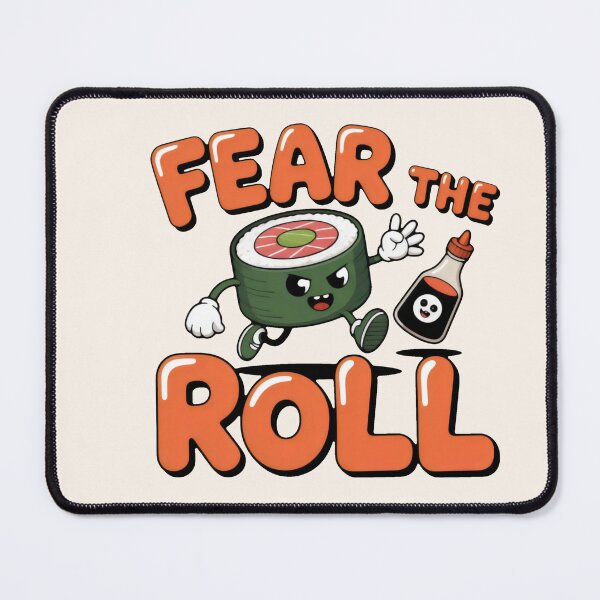 Item preview, Soy Sauce Bottle Chasing Mischievous Sushi Roll designed and sold by SplashTastic.