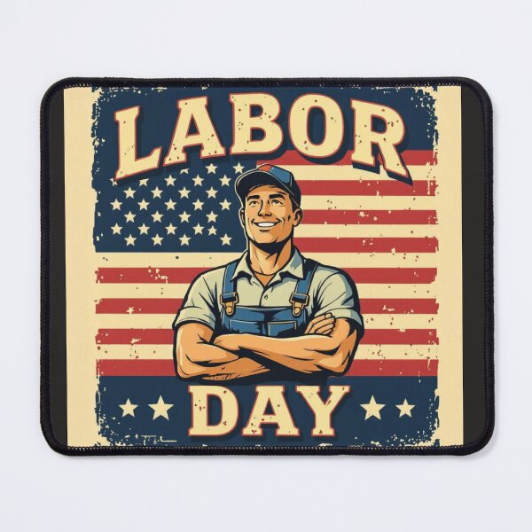 Item preview, Vintage Labor Day T-Shirt – Patriotic American Flag Retro Worker Design designed and sold by sumanshop402.